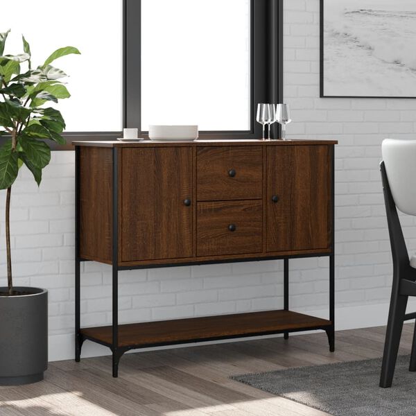 vidaXL Buffet chêne marron 100x36x85 cm bois d'ingénierie