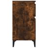 vidaXL Tables de chevet 2 pcs ch&ecirc;ne fum&eacute; 40x35x70 cm