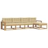 vidaXL Ensemble de canap&eacute;s d'ext&eacute;rieur 4 pc Blanc et Beige Polyester