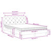 vidaXL Lit avec matelas rose 140x190 cm velours