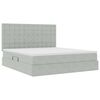 vidaXL Lit avec rangement et matelas Gris clair 180 x 200 cm Velours