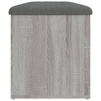 vidaXL Banc de rangement sonoma gris 102x42x45 cm bois d'ingénierie