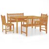vidaXL Ensemble &agrave; manger de jardin 5pcs Bois de teck massif