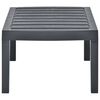 vidaXL Table de jardin Anthracite 78x55x38 cm Plastique