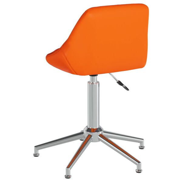 vidaXL Chaise pivotante de salle &agrave; manger Orange Similicuir