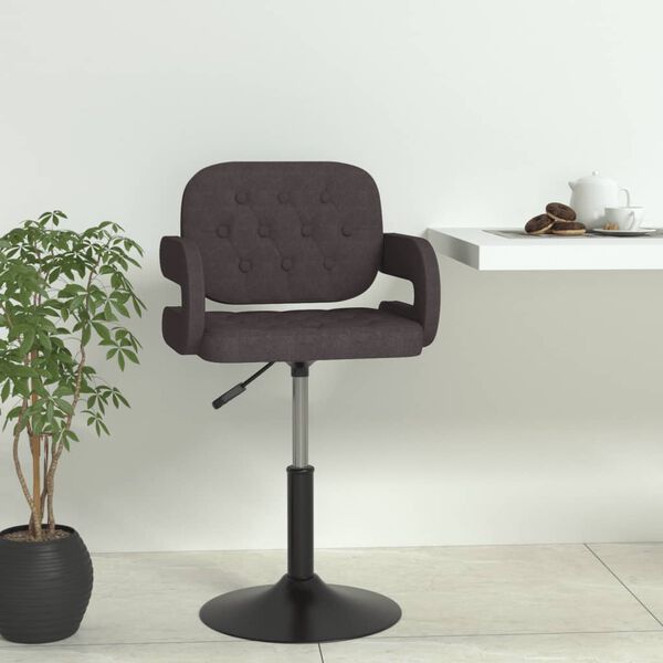 vidaXL Chaise pivotante de salle &agrave; manger Taupe Tissu