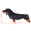 vidaXL Jouet en peluche Chien de race Dachshund Noir XXL