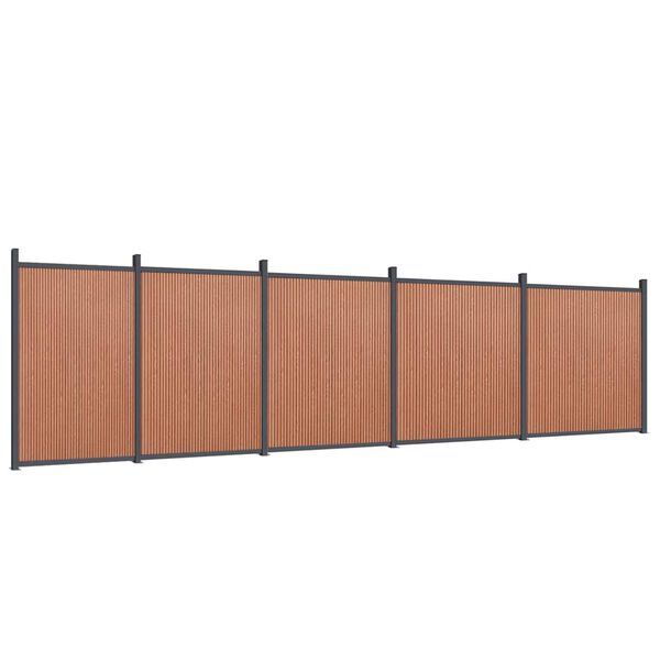 vidaXL Panneau de cl&ocirc;ture marron 872x186 cm WPC