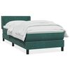 vidaXL Sommier &agrave; lattes de lit et matelas vert fonc&eacute; 80x210 cm velours