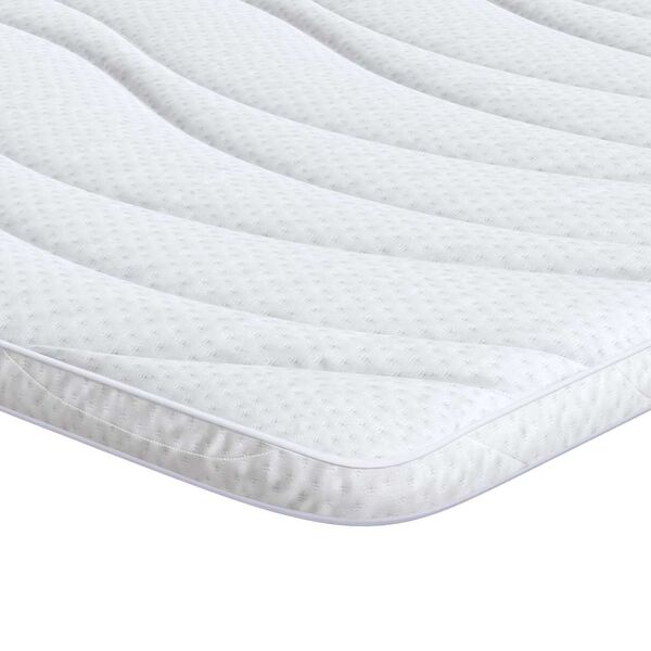 vidaXL Surmatelas Blanc 90 x 190 cm Tissu en Tricot