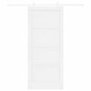 vidaXL Porte coulissante Blanc 86 x 198,5 cm Pin massif