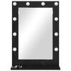 vidaXL Miroir de vanit&eacute; Rectangulaire Ch&ecirc;ne noir 70 x 50 x 18 cm