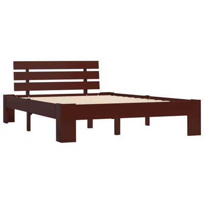 vidaXL Cadre de lit sans matelas marron foncé pin massif 120x200 cm