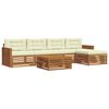 vidaXL Ensemble de canap&eacute;s d'ext&eacute;rieur 6 pc Naturel et Cr&egrave;me