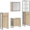 vidaXL Ensemble de mobilier de salle de bain 4 pc Ch&ecirc;ne Sonoma