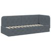vidaXL Cadre de lit d'angle Gris fonc&eacute; 80 x 200 cm Velours