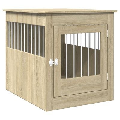 vidaXL Meuble de cage pour chiens chêne sonoma 64,5x80x71 cm