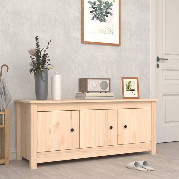 vidaXL Armoire &agrave; chaussures 110x38x45,5 cm Bois de pin massif