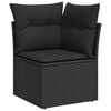 vidaXL Ensemble de canap&eacute; de jardin avec coussin 12 pcs Noir