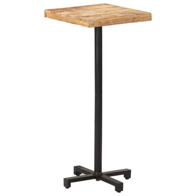 vidaXL Table de bar Carrée 50x50x110 cm Bois de manguier brut