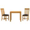 vidaXL Ensemble de salle &agrave; manger 3 pc Noir Bois de ch&ecirc;ne massif