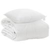vidaXL Duvet toutes saisons avec oreiller 2 pi&egrave;ces Blanc Microfibre