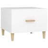 vidaXL Tables basses 2 pcs blanc 50x50x40 cm bois d'ingénierie