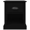 vidaXL Tables de chevet 2 pcs noir 39x39x47,5 cm bois d'ing&eacute;nierie