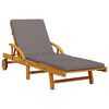 vidaXL Chaises longues lot de 2 avec coussins 200x68x83 cm bois acacia