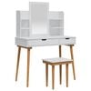 vidaXL Ensemble de Coiffeuse FAUSKE 5 pcs Blanc 100 x 50 x 143 cm