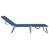 vidaXL Chaise longue pliante Bleu 188 x 57 x 86,5 cm Polyester