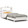 vidaXL Cadre de lit sans matelas blanc 90x200 cm bois de pin massif