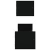 vidaXL &Eacute;tag&egrave;res murales avec barres 2 pcs noir 60x16x14 cm