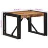 vidaXL Table basse 50x50x35 cm bois de manguier massif brut