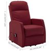 vidaXL Fauteuil Rouge bordeaux Similicuir
