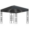 vidaXL Tonnelle avec guirlande lumineuse &agrave; LED 3x3 m Anthracite