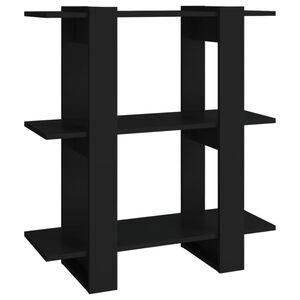 vidaXL Biblioth&egrave;que/S&eacute;parateur de pi&egrave;ce Noir 80x30x123,5 cm