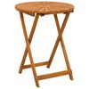 vidaXL Table de jardin pliante Naturel &Oslash;60 x 75 cm
