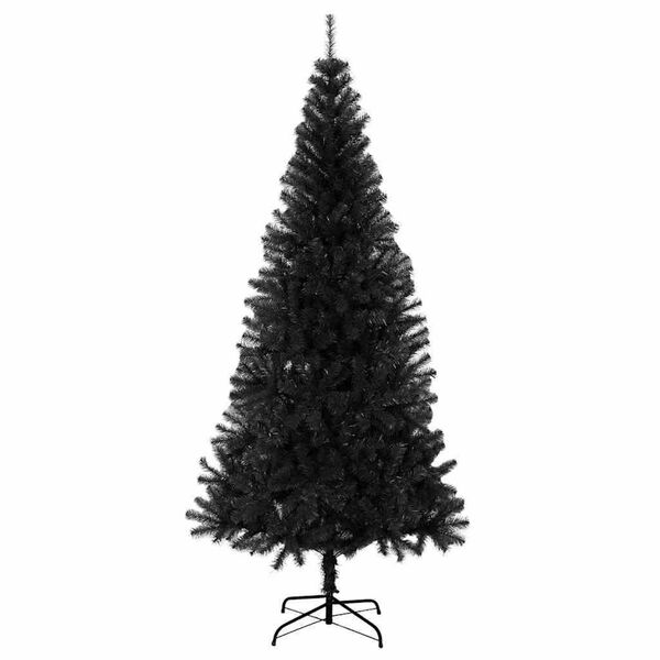 vidaXL Sapin de No&euml;l avec 300 LED avec support Noir 180 cm PVC