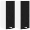 vidaXL Armoire suspendue 2 pc Ch&ecirc;ne noir et Blanc Bois d'ing&eacute;nierie