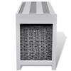 vidaXL Banc d'entr&eacute;e et de rangement avec coussin 3 paniers Blanc