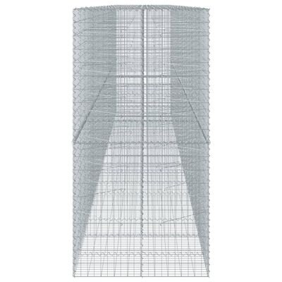 vidaXL Panier gabion avec couvercle 850x100x200 cm fer galvanisé