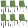 vidaXL Chaises &agrave; manger lot de 6 vert clair velours