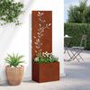 vidaXL &Eacute;cran de confidentialit&eacute; de jardin Floral Rouill&eacute; 50 x 140 cm