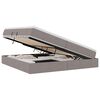 vidaXL Lit avec rangement et matelas Taupe 200 x 200 cm Polyester