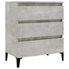 vidaXL Buffet Gris béton 60x35x70 cm Bois d'ingénierie