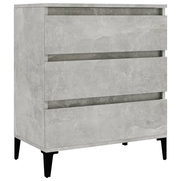 vidaXL Buffet Gris béton 60x35x70 cm Bois d'ingénierie