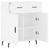 vidaXL Buffet blanc 69,5x34x90 cm bois d'ing&eacute;nierie