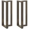 vidaXL Pieds de table de bar en forme de T, 2 pi&egrave;ces, noir, 40 x 35 x (100-101) cm, acier