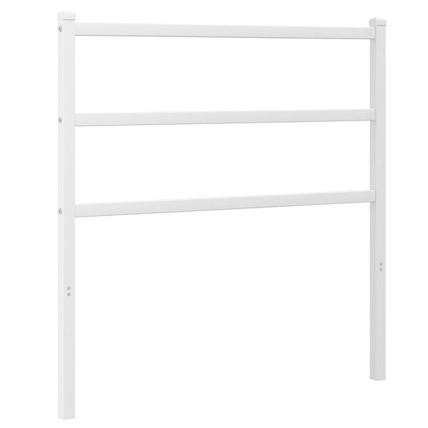 vidaXL T&ecirc;te de lit de remplacement m&eacute;tal blanc 90 cm